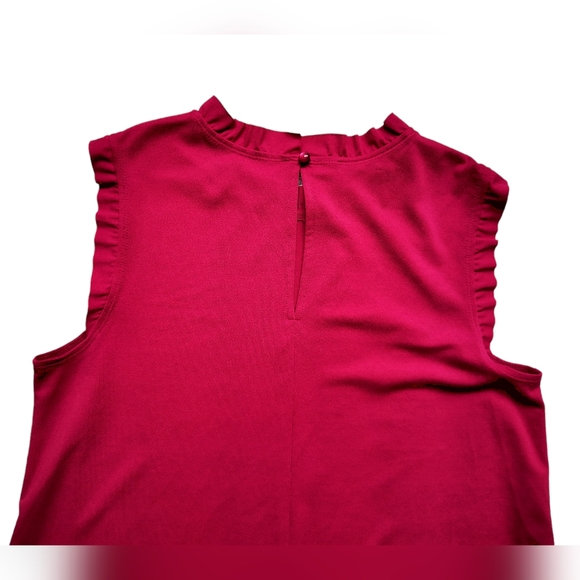 ๐ Apt.9 women's midi dress cap sleeve berry color ruffle size M - Picture 9 of 14